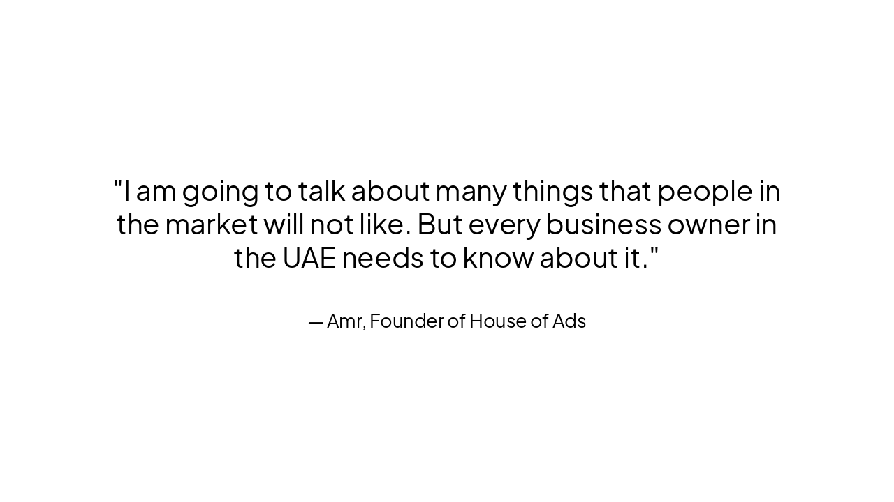 Slide 3 - A Direct Message to UAE Business Owners