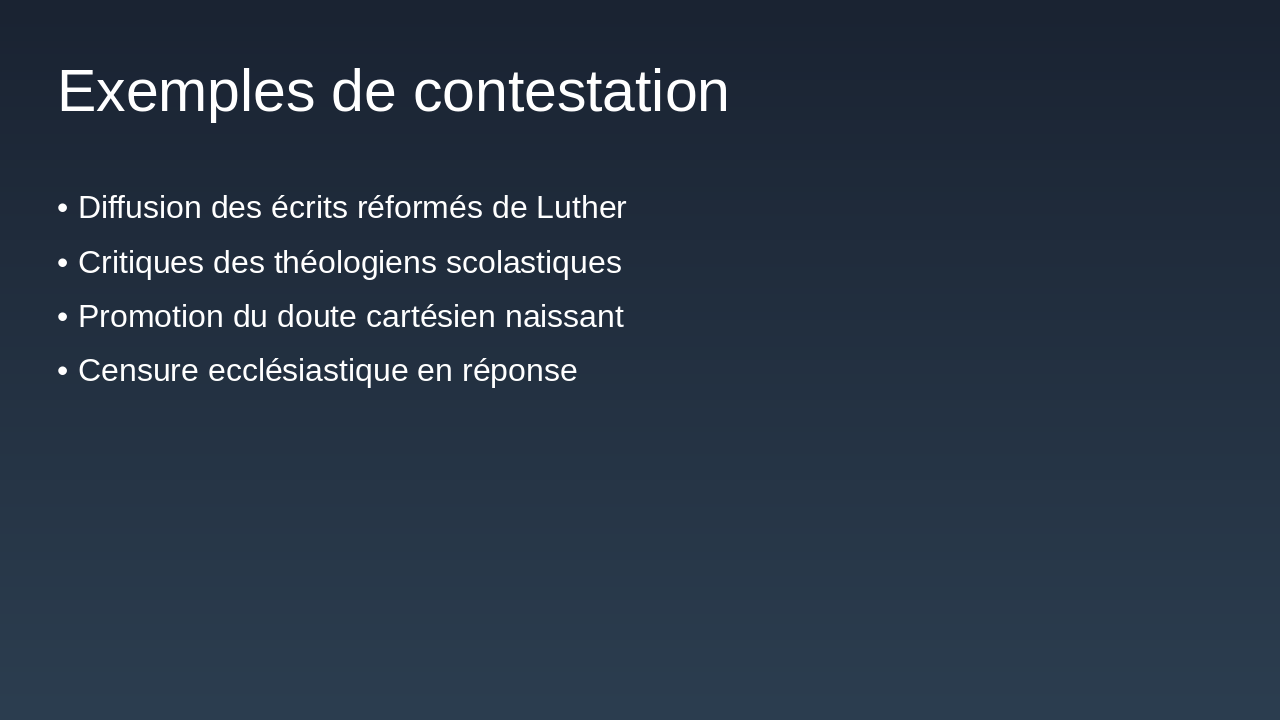 Slide 13 - Exemples de contestation
