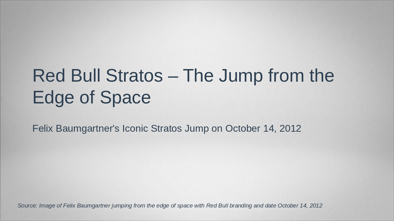Red Bull Stratos: Ultimate Space Jump Campaign