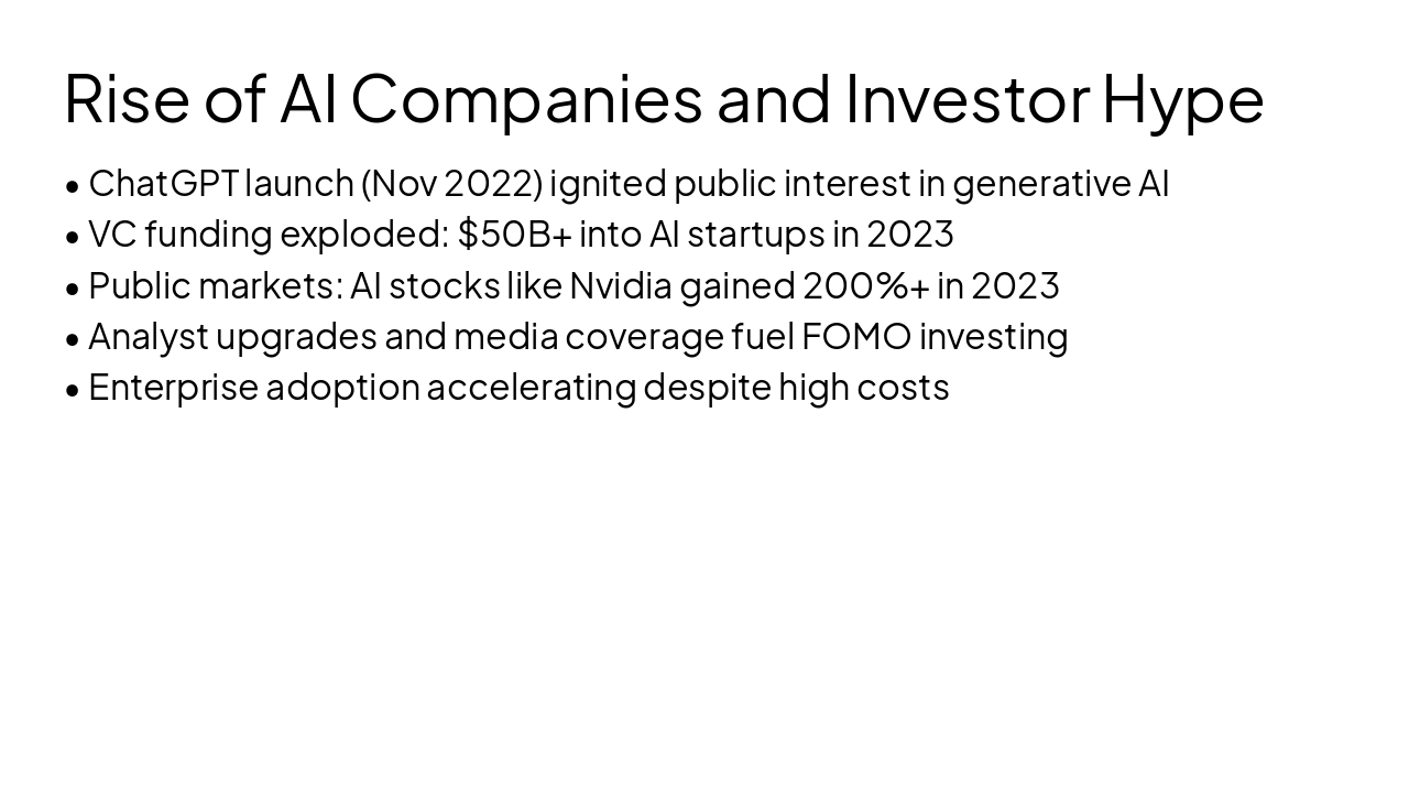Slide 5 - Rise of AI Companies and Investor Hype