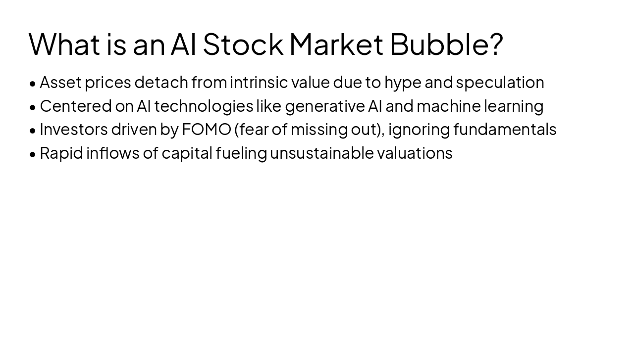 Slide 3 - What is an AI Stock Market Bubble?