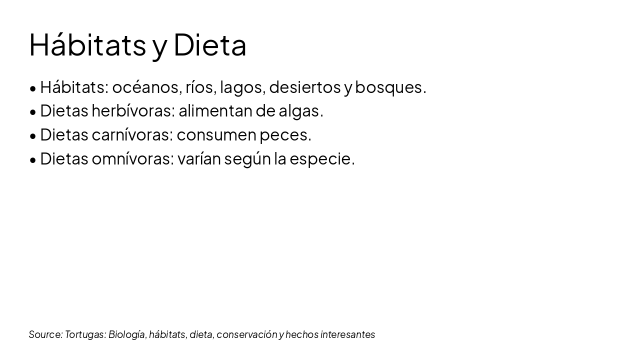 Slide 5 - Hábitats y Dieta
