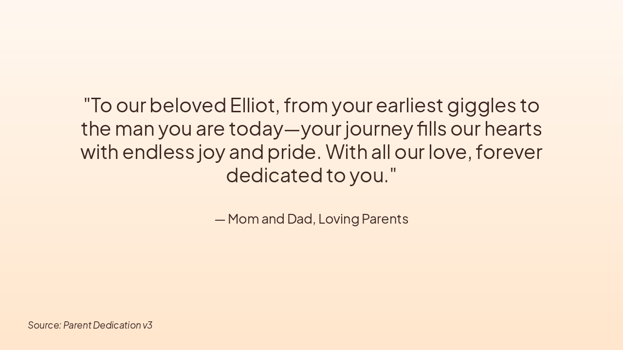 Slide 4 - Dedication Message