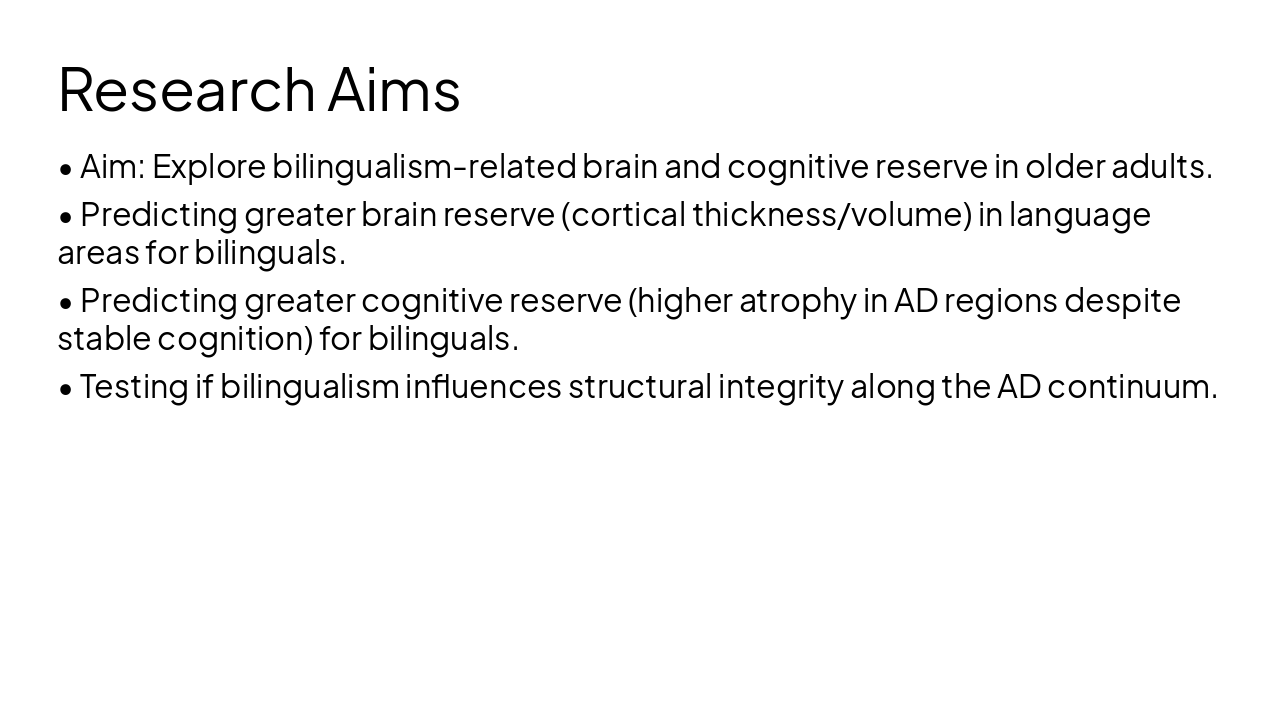 Slide 7 - Research Aims