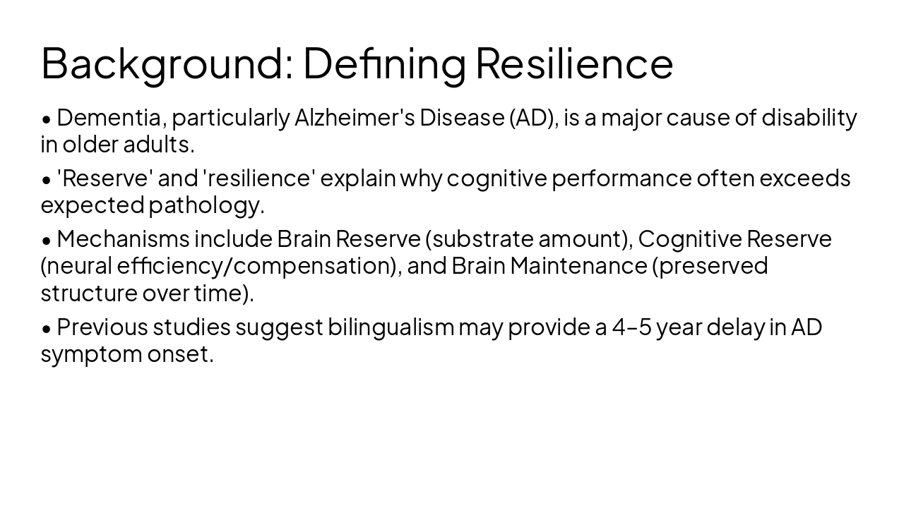 Slide 4 - Background: Defining Resilience