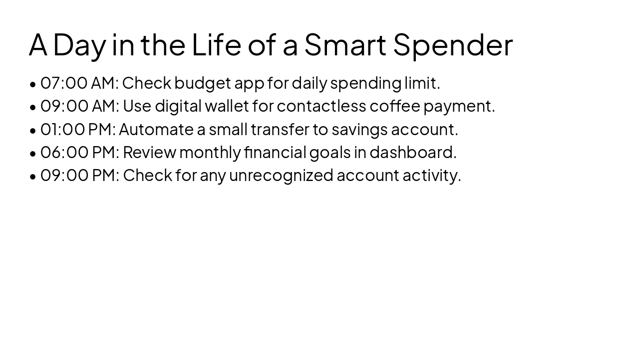 Slide 12 - A Day in the Life of a Smart Spender