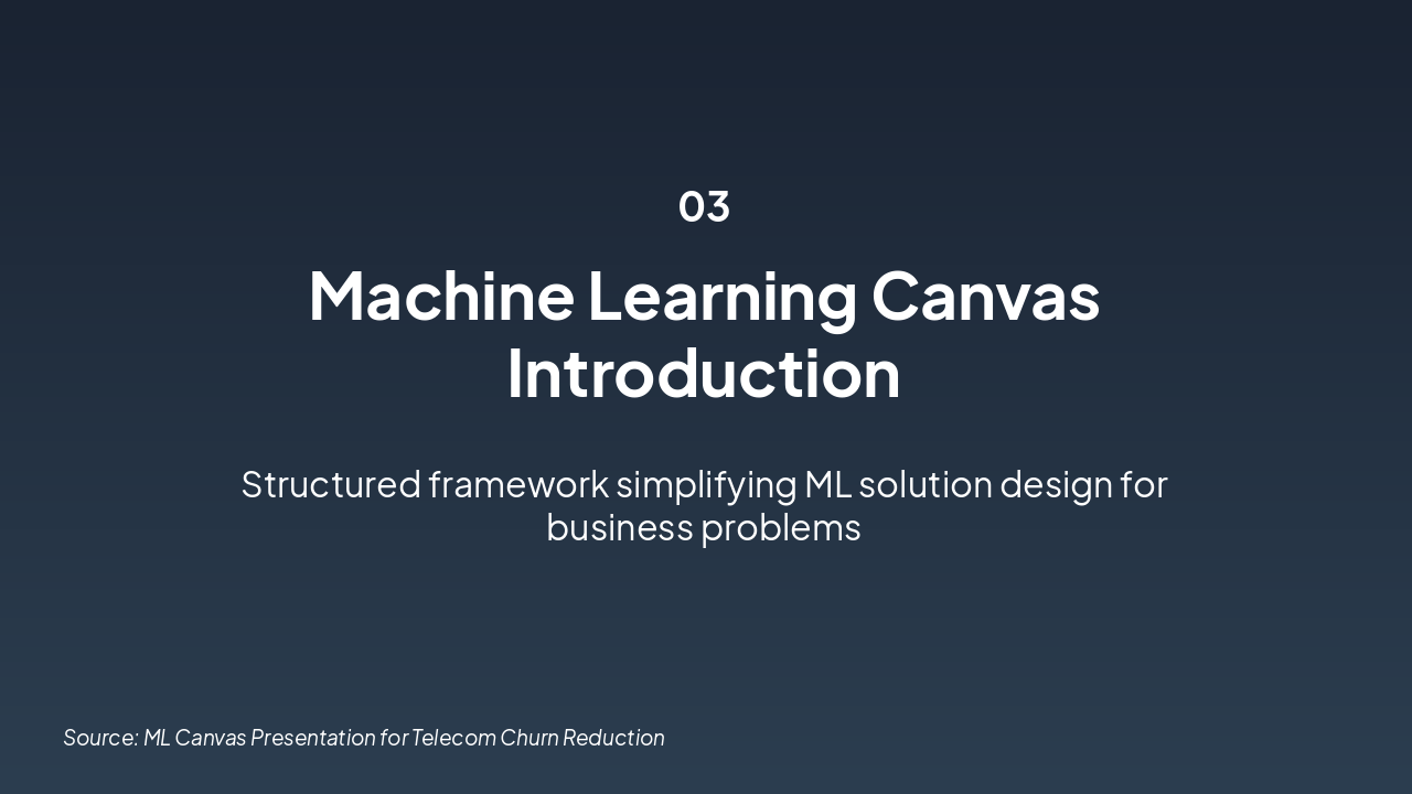 Slide 3 - Introduction to Machine Learning Canvas