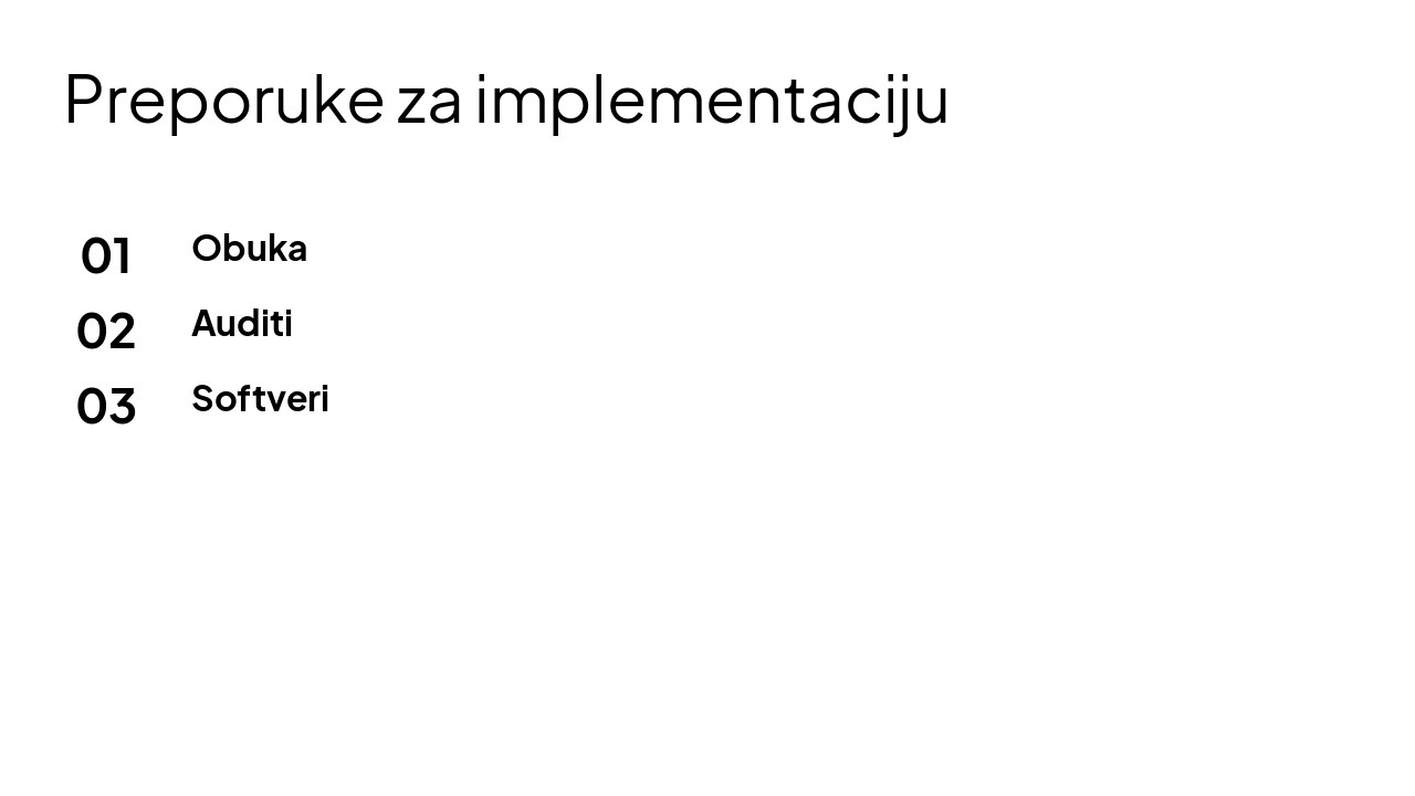 Slide 21 - Preporuke za implementaciju