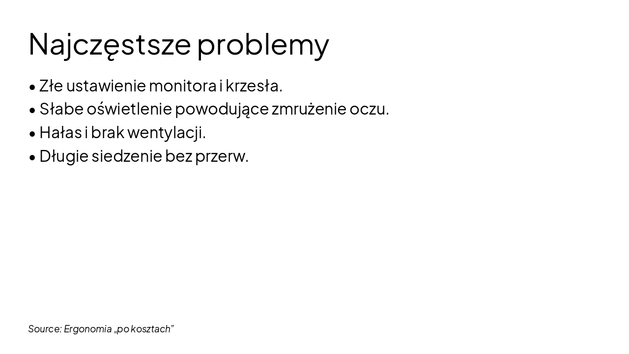 Slide 4 - Najczęstsze problemy