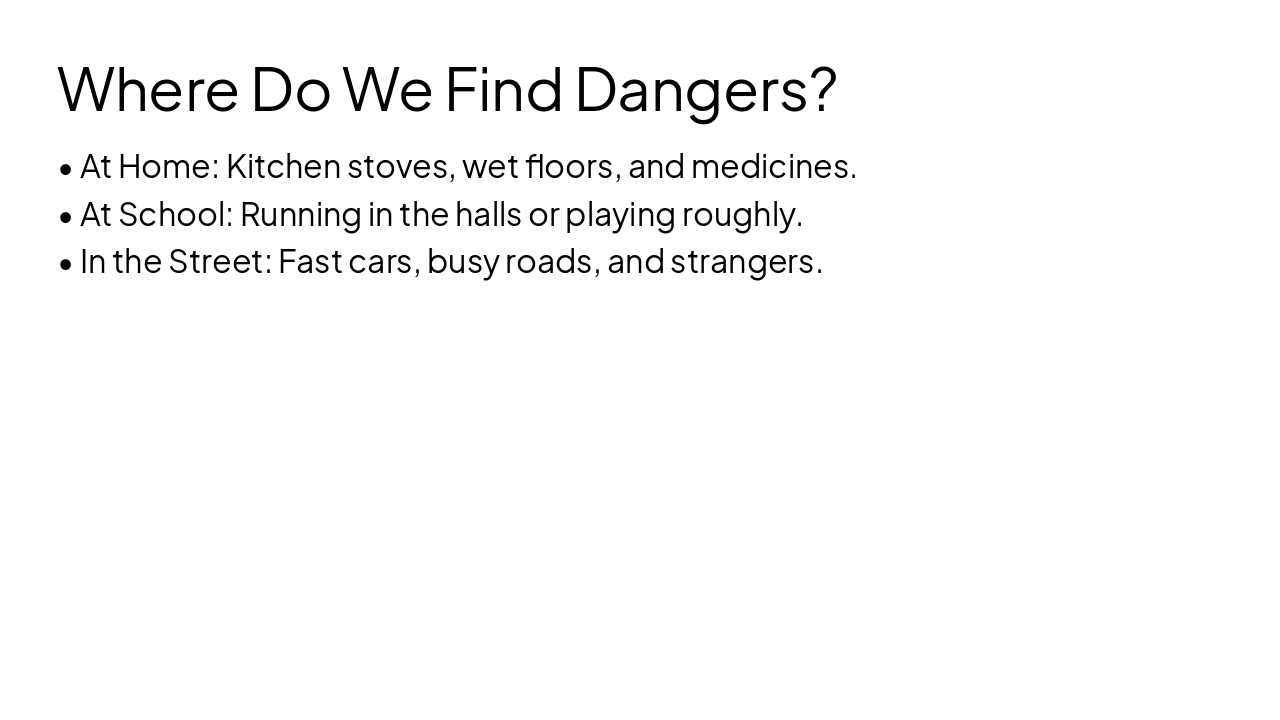 Slide 3 - Where Do We Find Dangers?