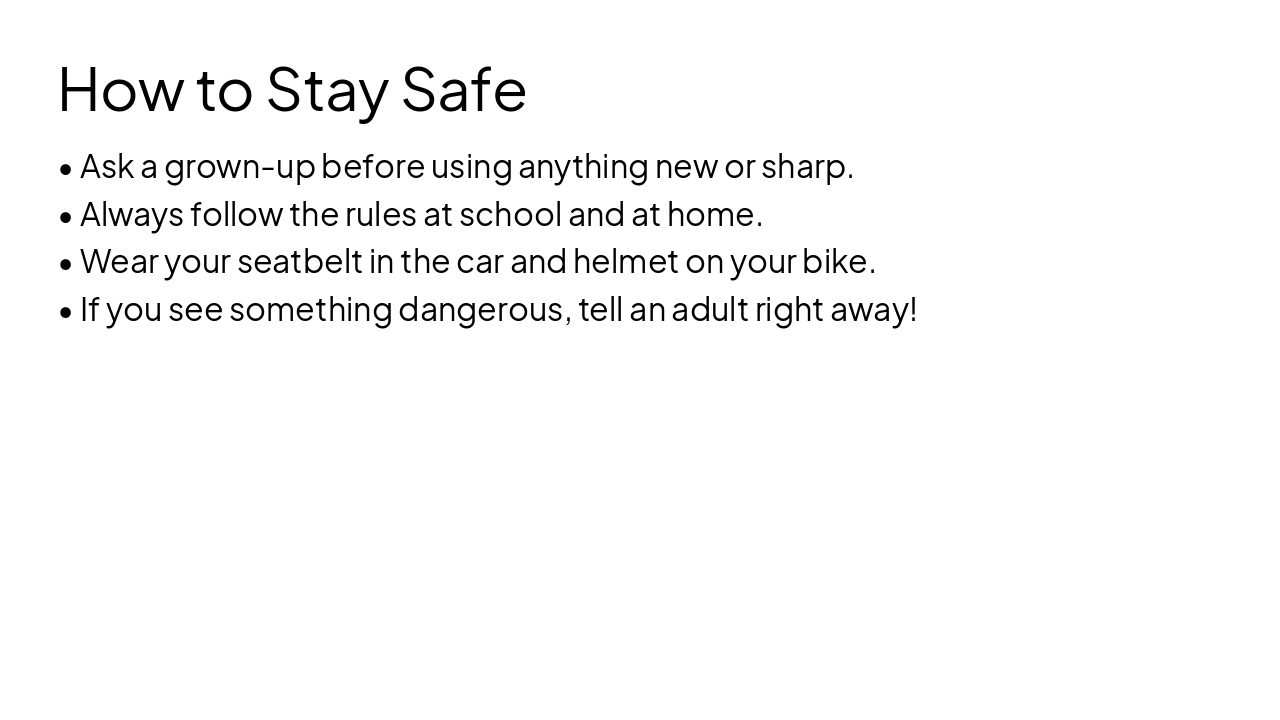 Slide 6 - How to Stay Safe