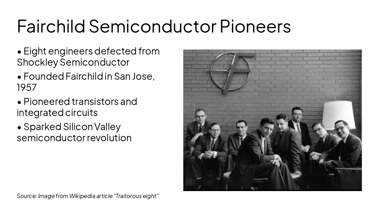 Slide 6 - Fairchild Semiconductor Pioneers