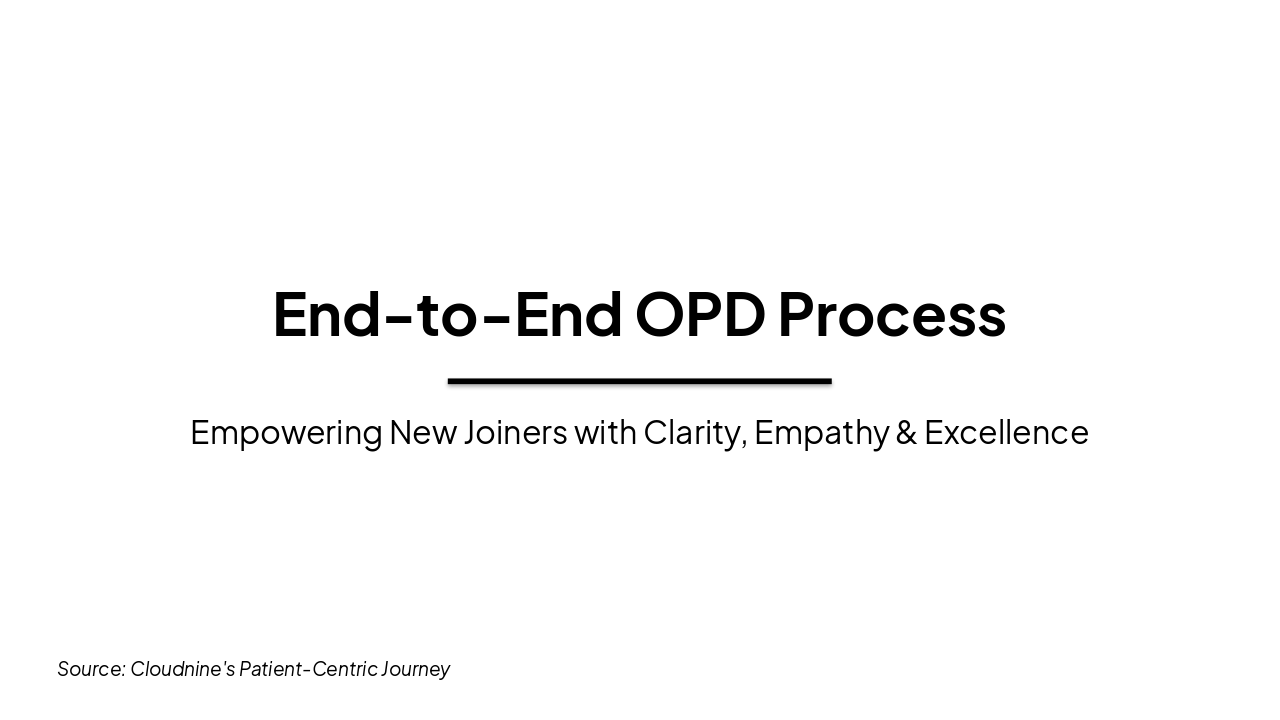 Cloudnine OPD Process: The Excellence Way