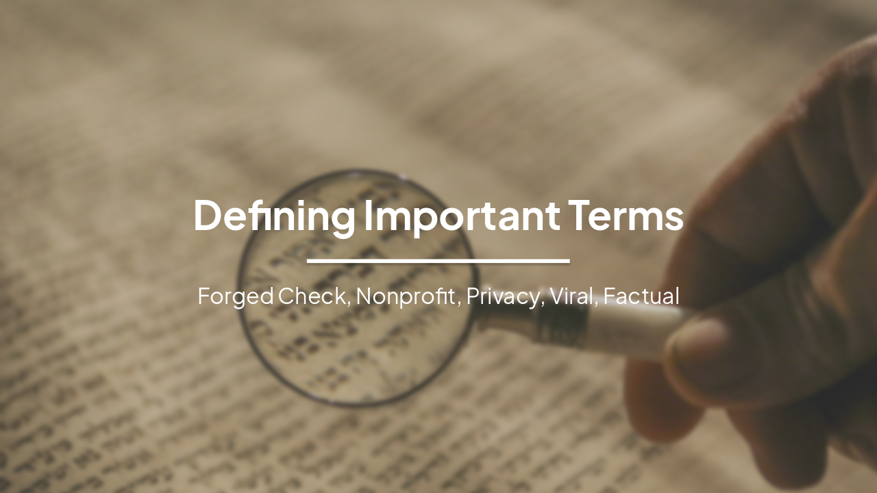 Slide 1 - Defining Important Terms
