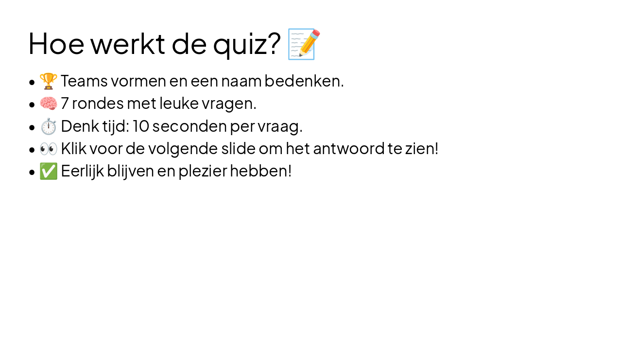Slide 2 - Hoe werkt de quiz? π