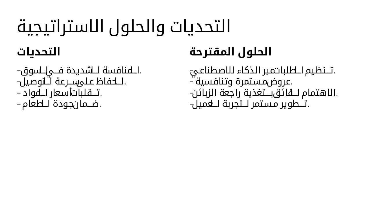 Slide 11 - التحديات والحلول الاستراتيجية