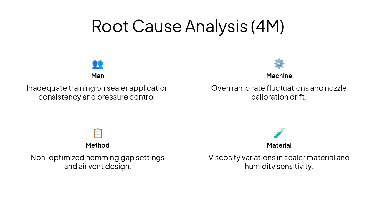 Slide 5 - Root Cause Analysis (4M)