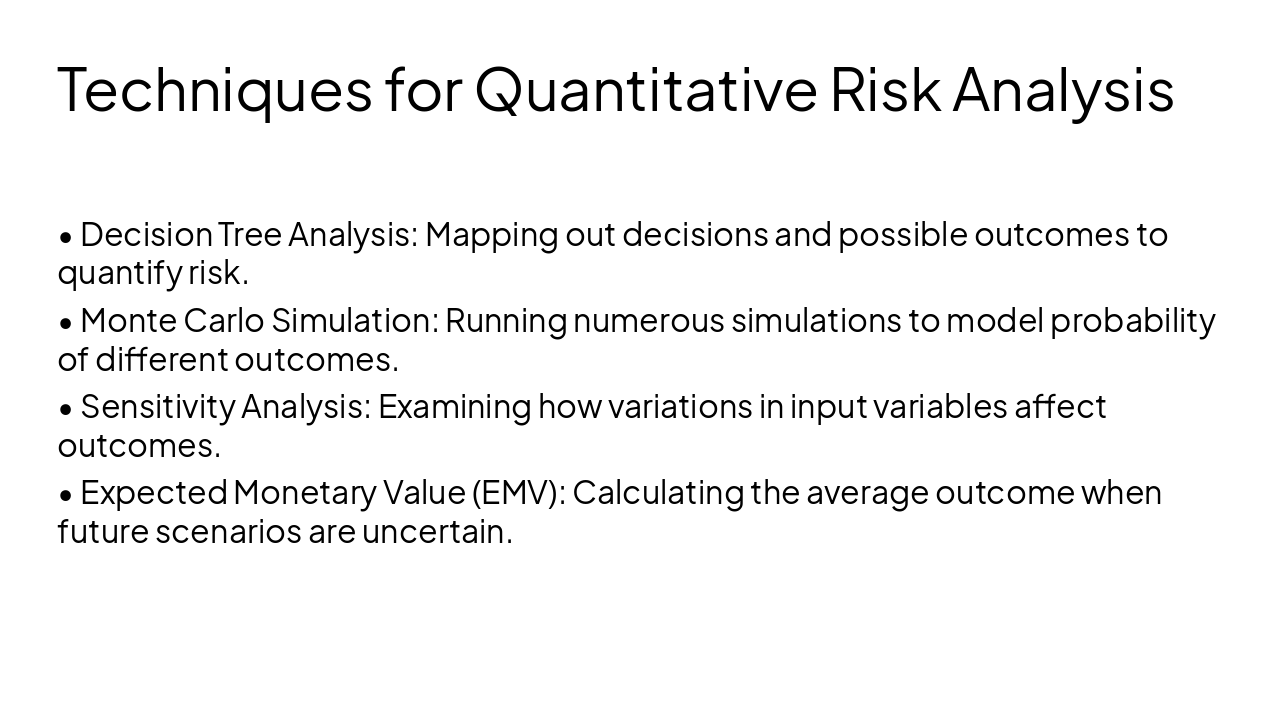 Slide 12 - Techniques for Quantitative Risk Analysis