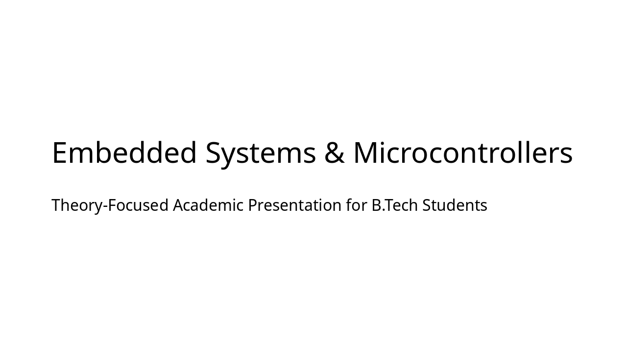 Embedded Systems & Microcontrollers Essentials