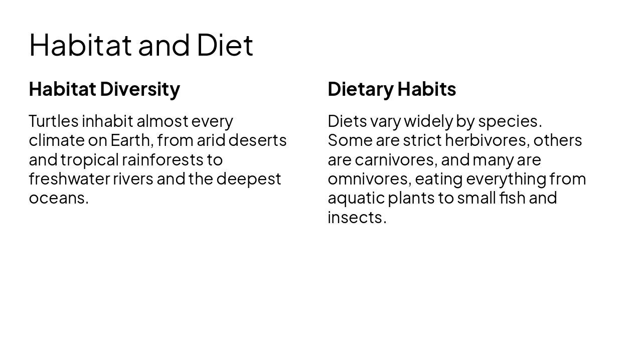 Slide 6 - Habitat and Diet