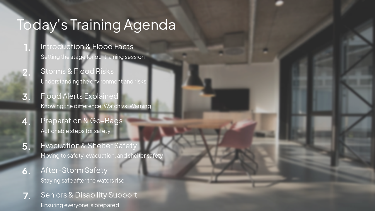 Slide 2 - Today's Training Agenda