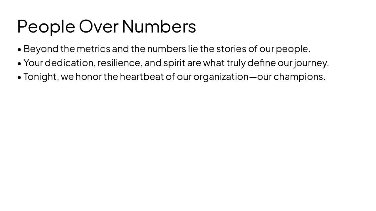 Slide 2 - People Over Numbers