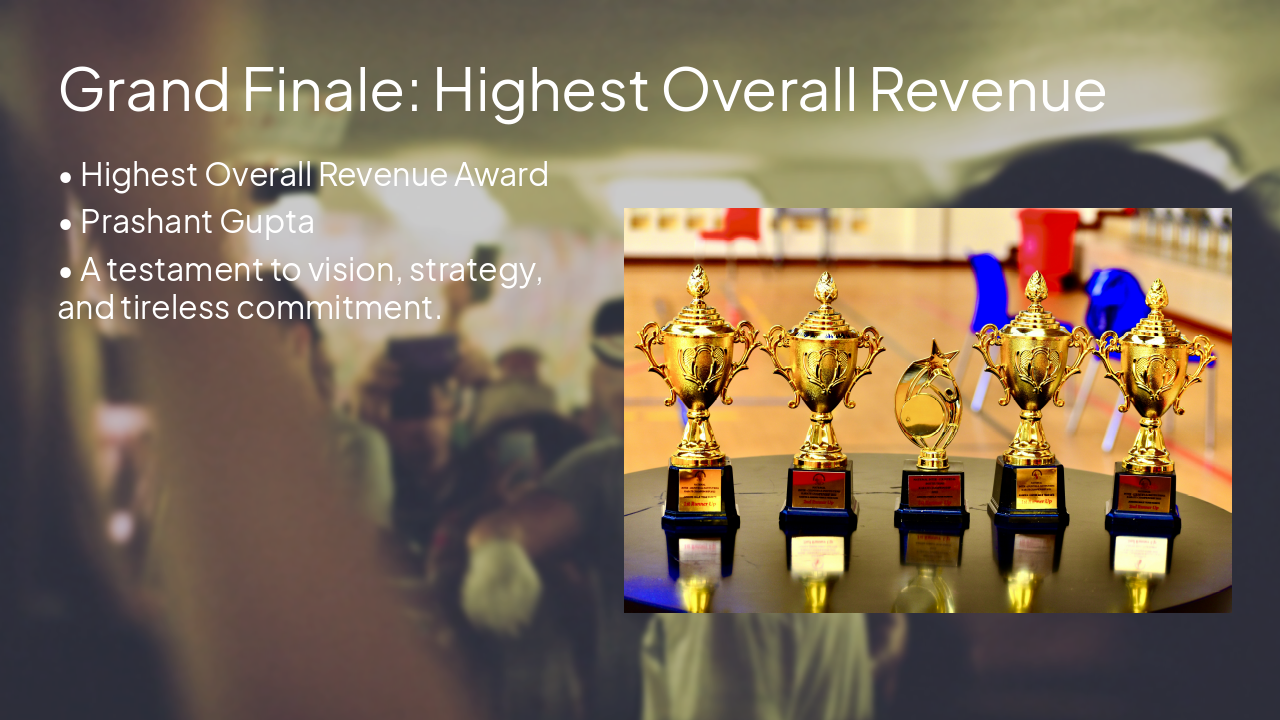 Slide 13 - Grand Finale: Highest Overall Revenue