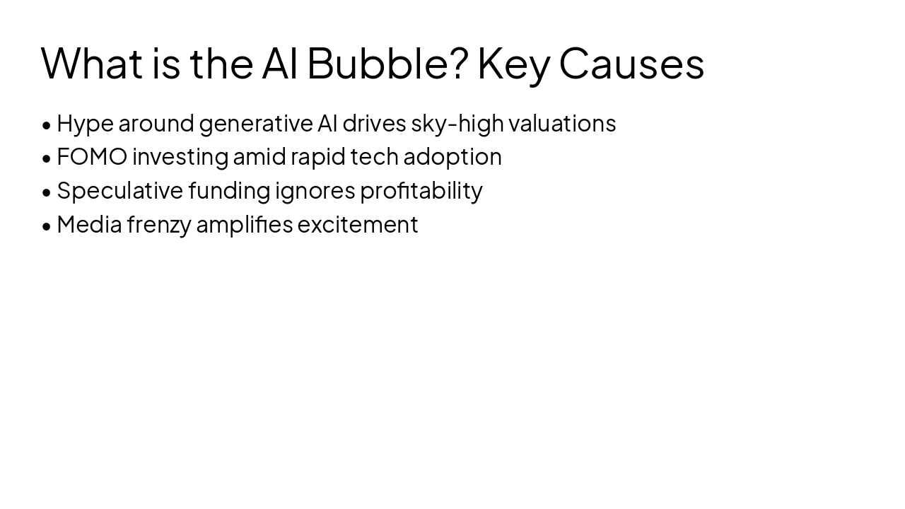 Slide 3 - What is the AI Bubble? Key Causes