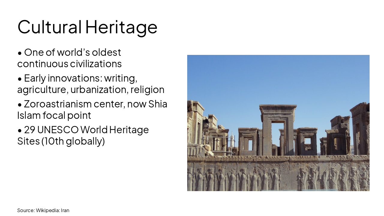 Slide 7 - Cultural Heritage