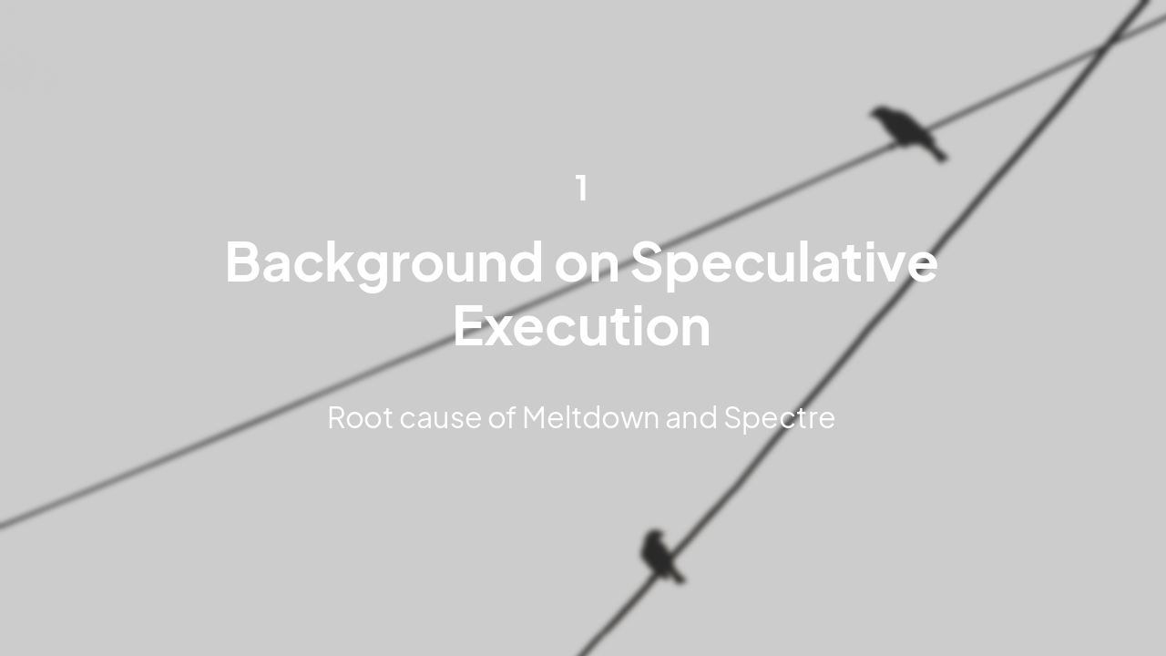 Slide 3 - Speculative Execution