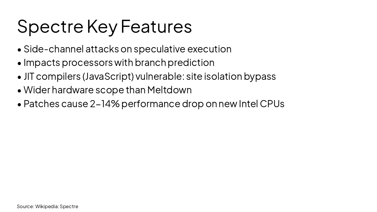 Slide 12 - Spectre Key Features