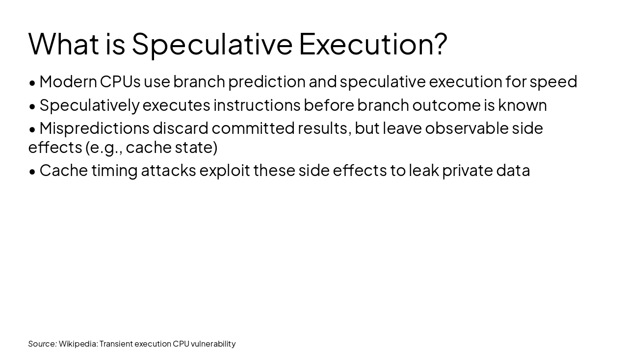 Slide 4 - What is Speculative Execution?