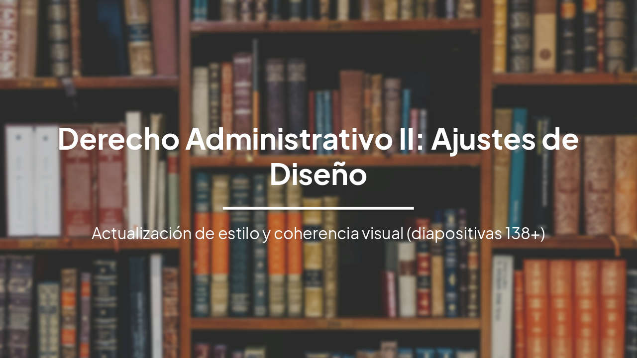 Derecho Administrativo II: Ajustes de Diseño Visual