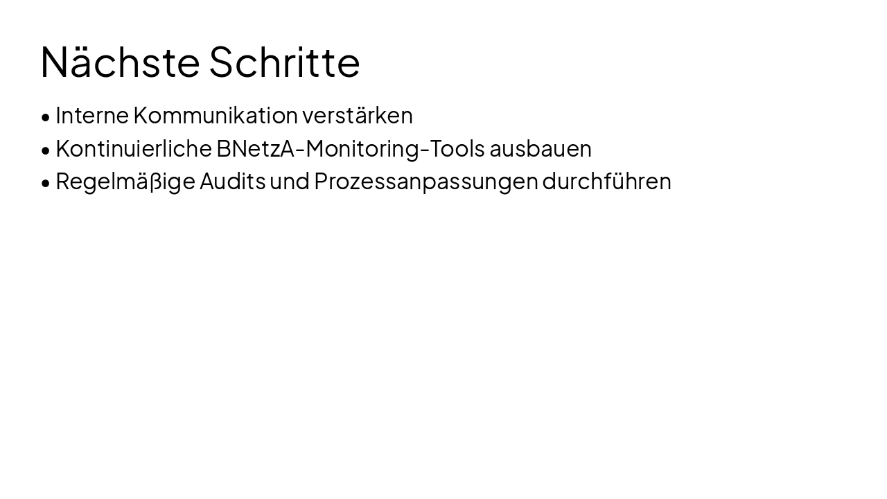 Slide 9 - Nächste Schritte