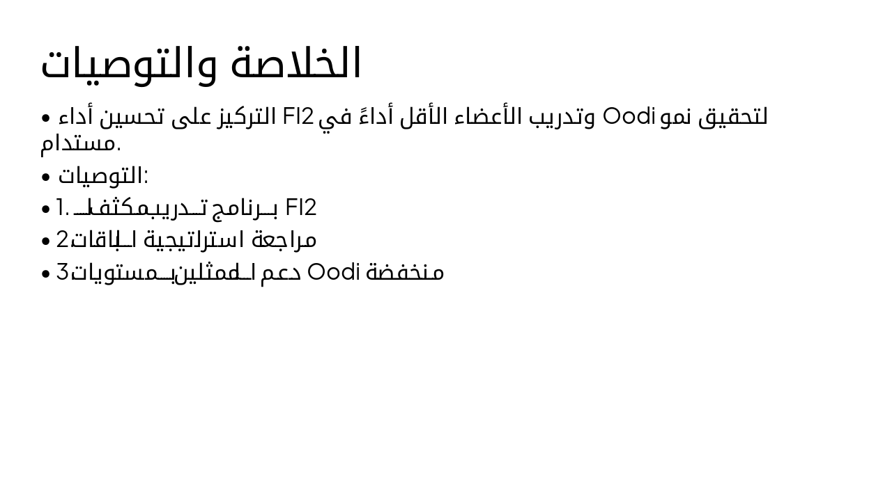 Slide 5 - الخلاصة والتوصيات