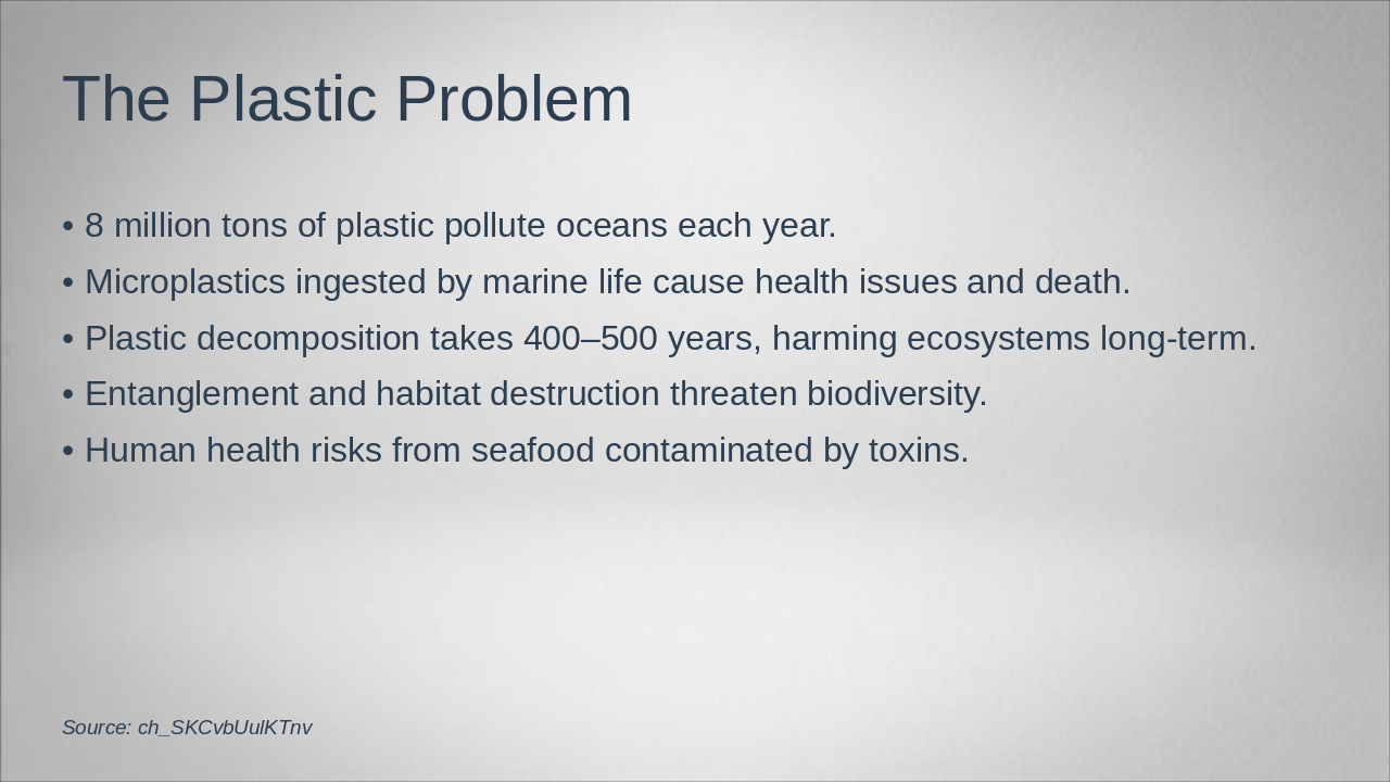 Slide 1 - The Plastic Problem