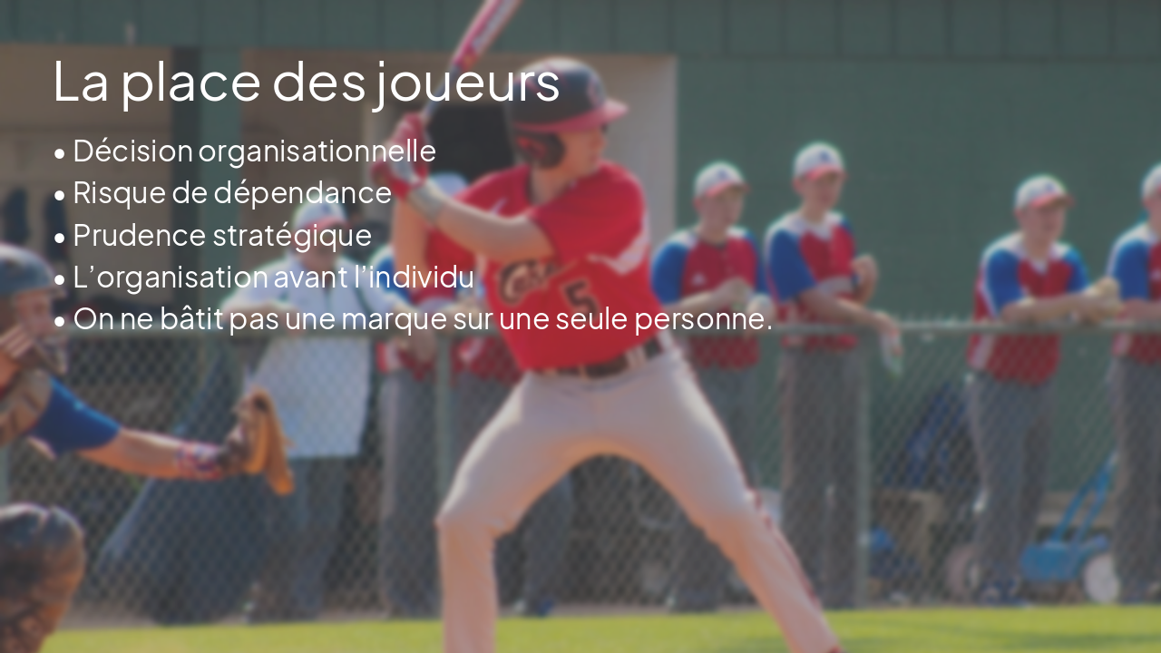 Slide 10 - La place des joueurs