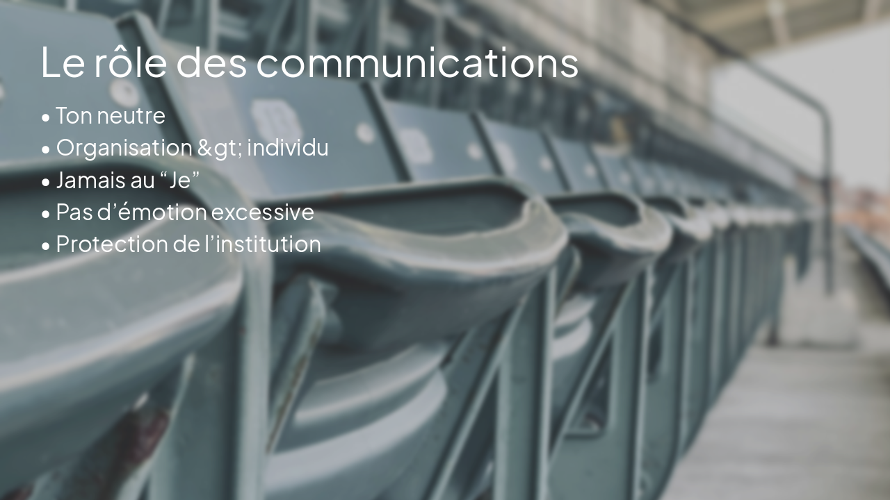 Slide 6 - Le rôle des communications
