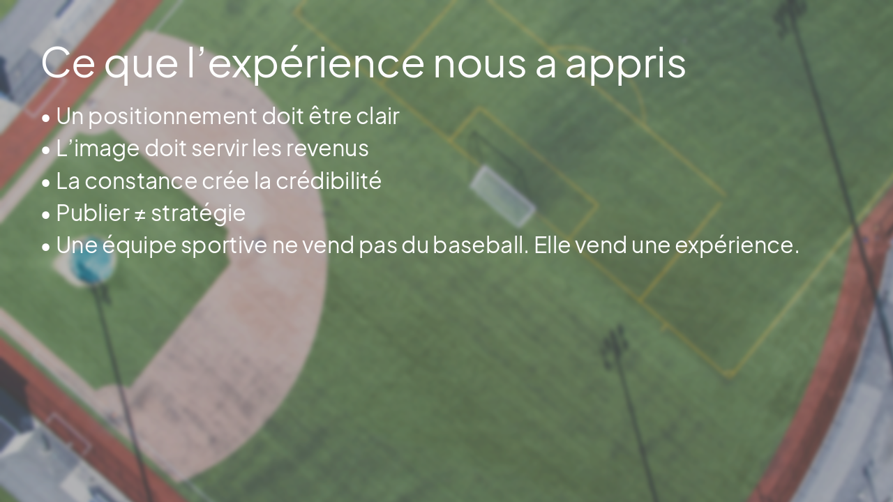 Slide 3 - Ce que l’expérience nous a appris