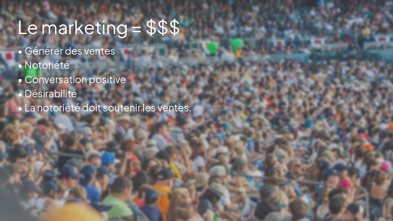 Slide 8 - Le marketing = $$$
