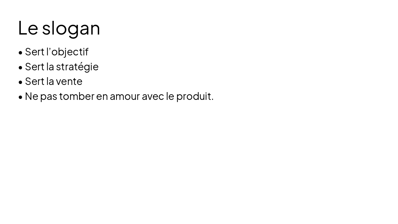 Slide 12 - Le slogan