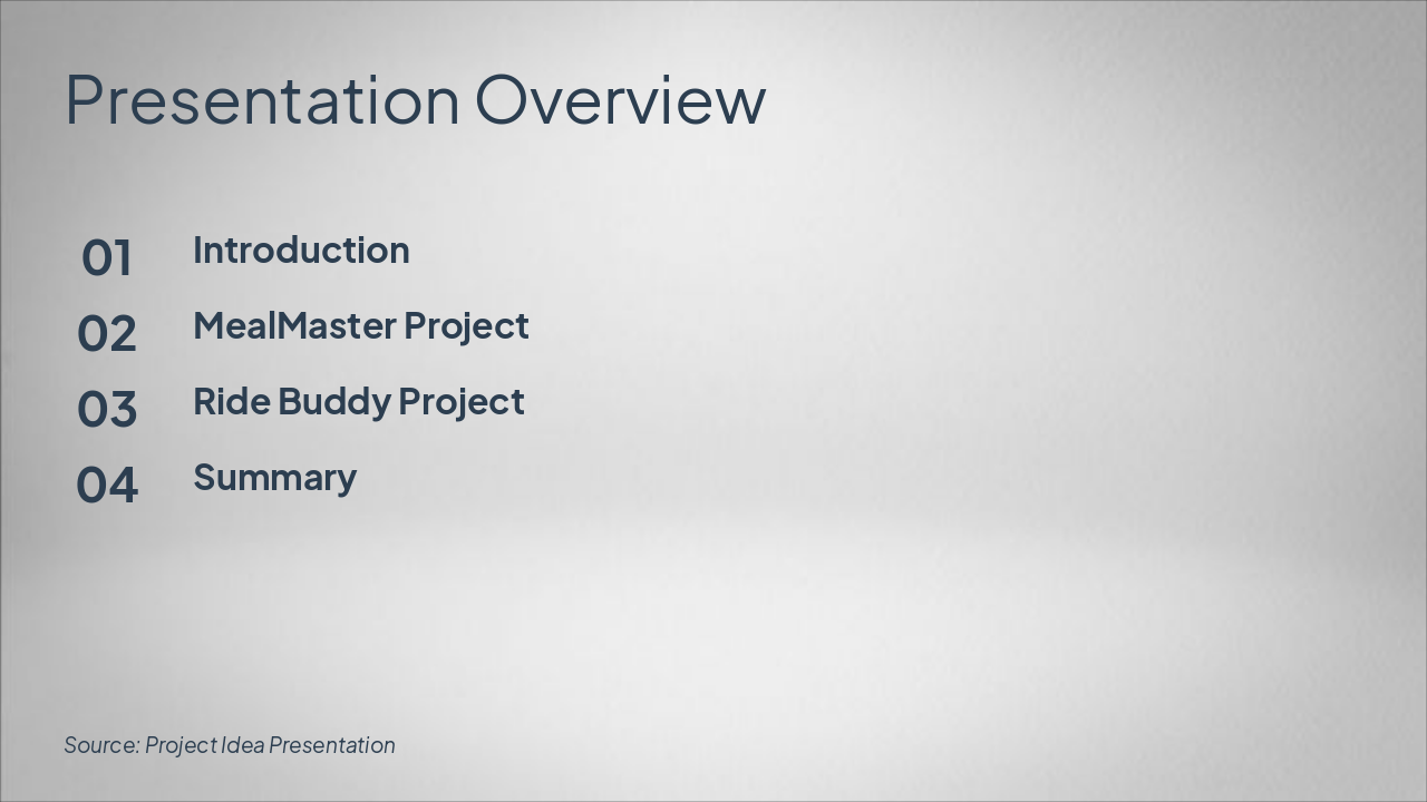 Slide 2 - Presentation Overview