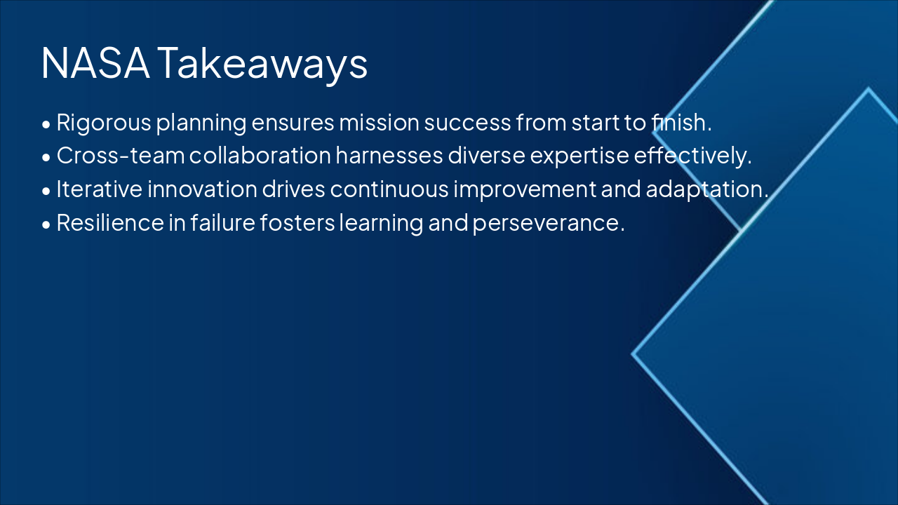 Slide 14 - NASA Takeaways