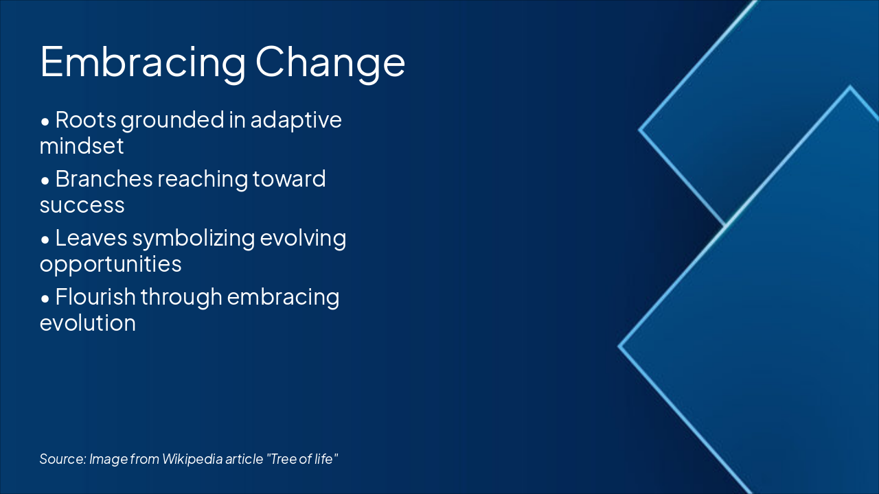 Slide 22 - Embracing Change