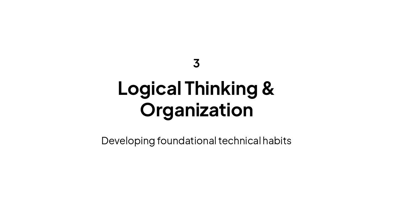 Slide 7 - Section: Logic and Organization