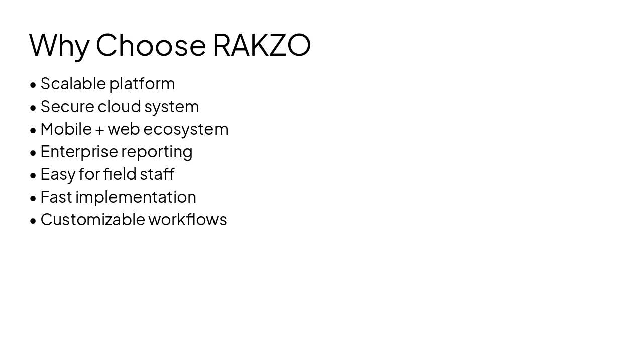 Slide 23 - Why Choose RAKZO