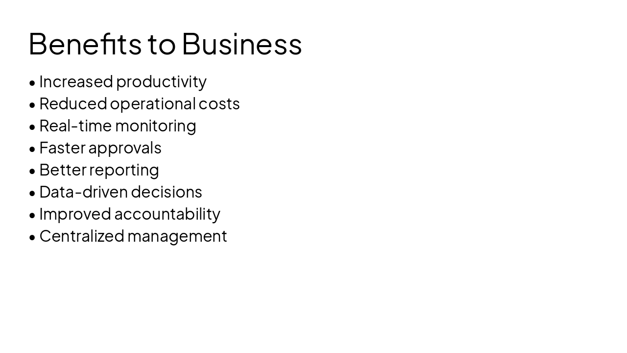 Slide 20 - Benefits to Business