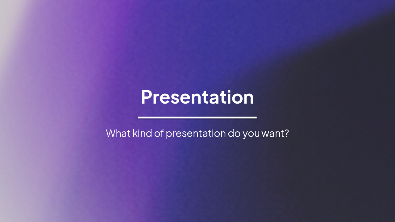 Presentation Starter Template