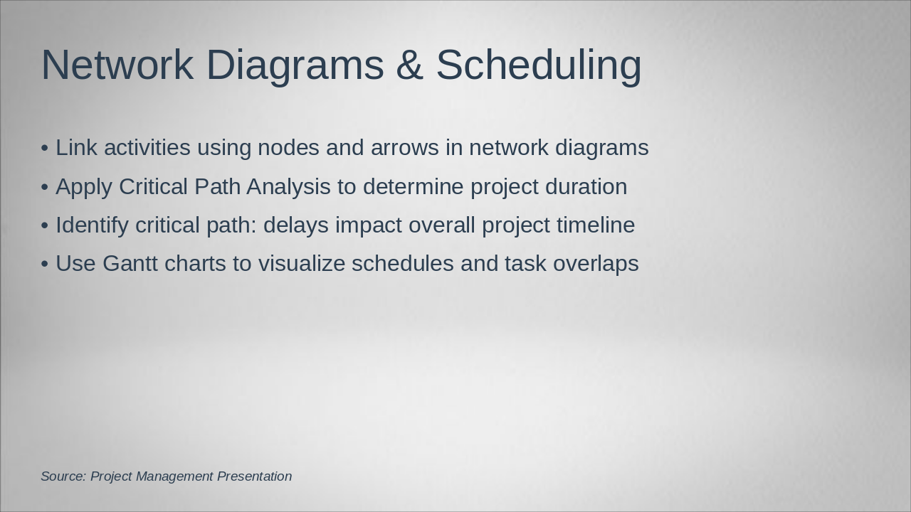 Slide 4 - Network Diagrams & Scheduling