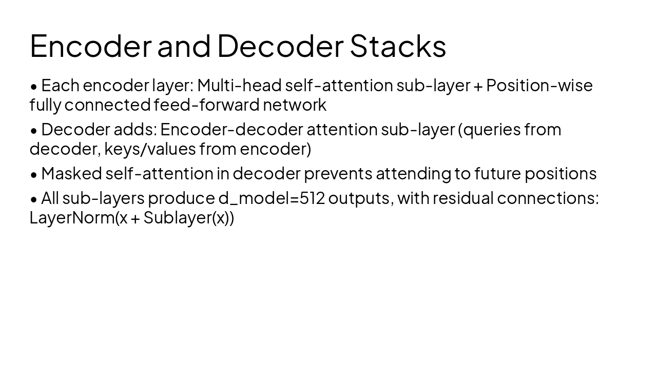 Slide 7 - Encoder and Decoder Stacks